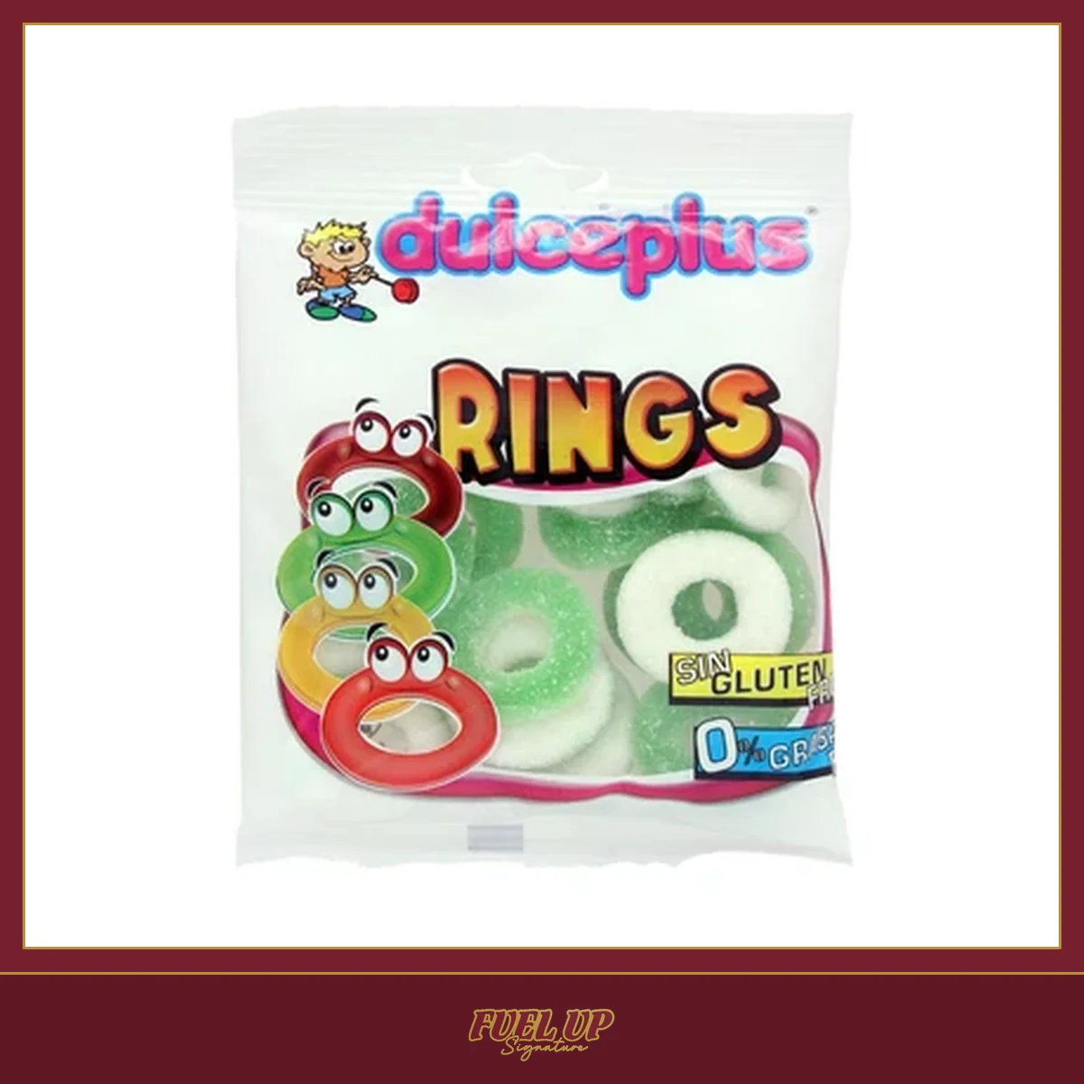 Dulceplus Sour Apple Rings Jelly 100g