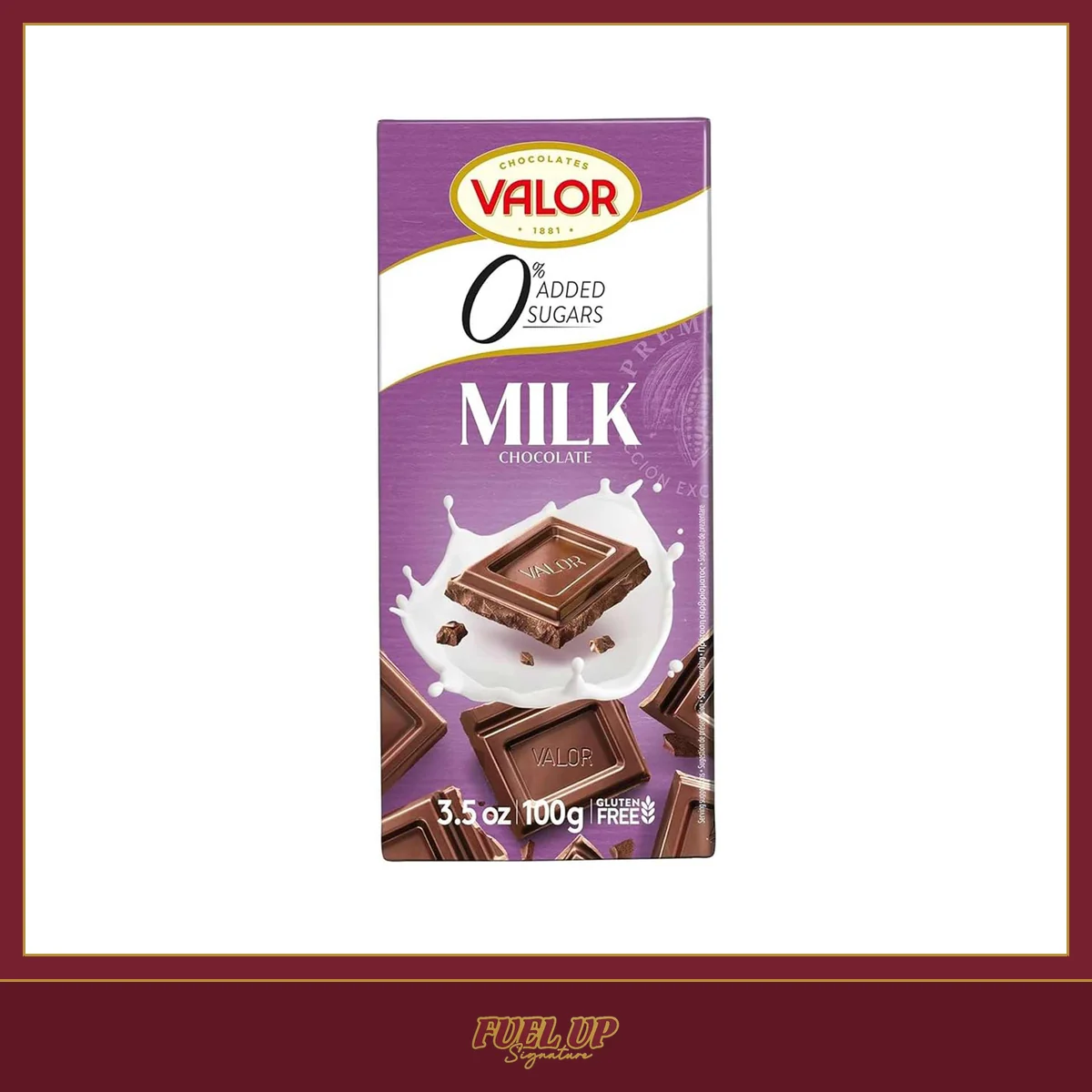  Valor No Added Sugar Milk Chocolate 100G