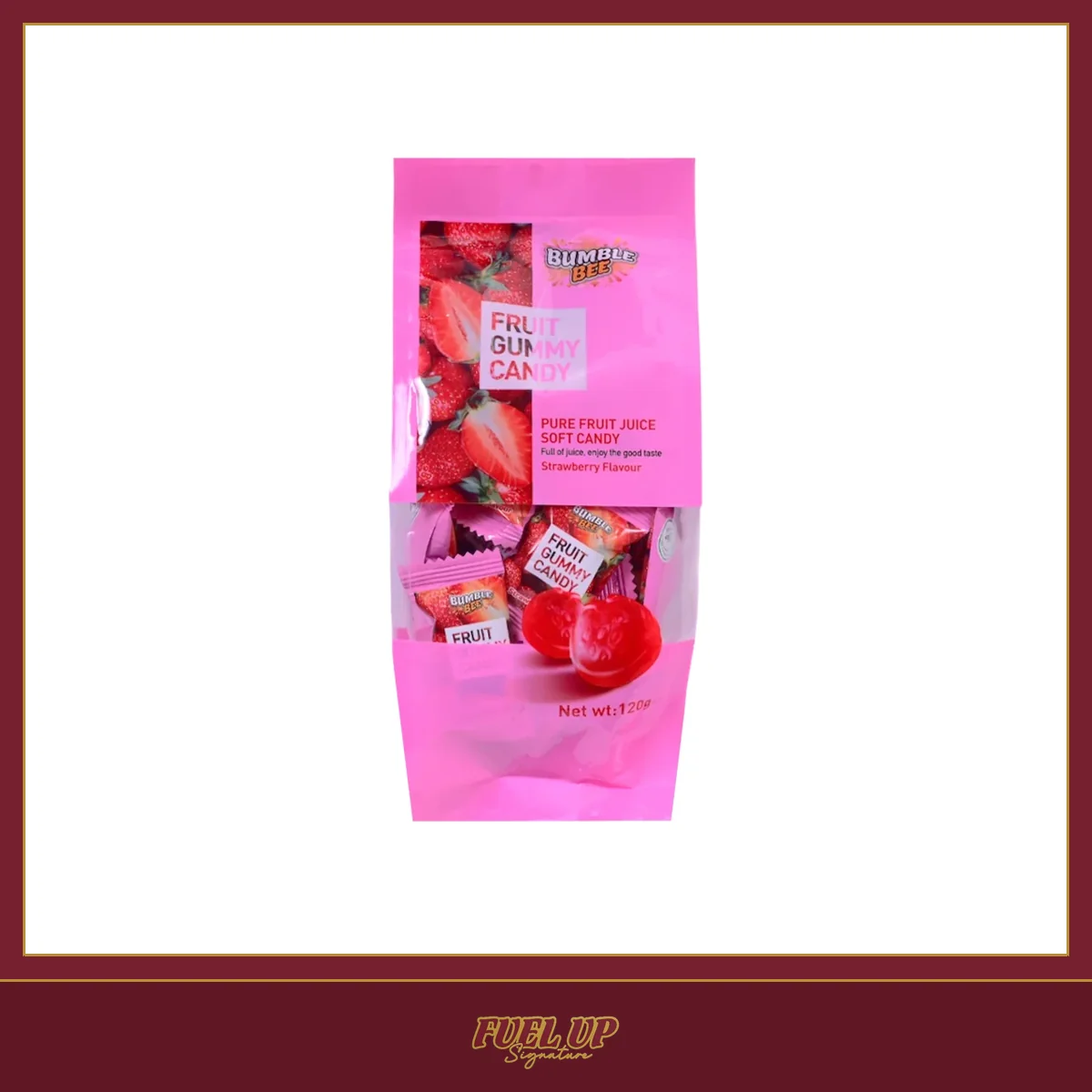 Bumble Bee Fruit Gummy Candy Strawberry Pouch 120G
